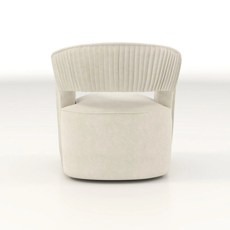 SEYNAR Modern Glam Velvet 360 Degree Swivel Open-Back Accent Armchair