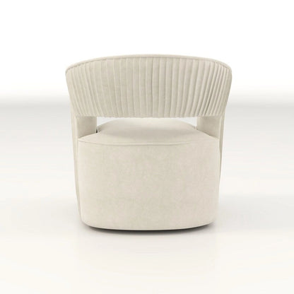 SEYNAR Modern Glam Velvet 360 Degree Swivel Open-Back Accent Armchair