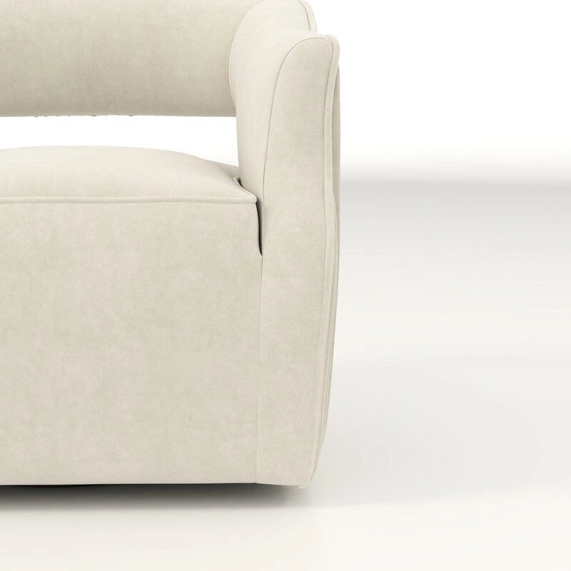 SEYNAR Modern Glam Velvet 360 Degree Swivel Open-Back Accent Armchair