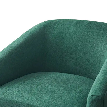 LUE BONA Modern Upholstered Wooden Accent Chair 360 Barrel Swivel Set of 2 Armchair for Living Room