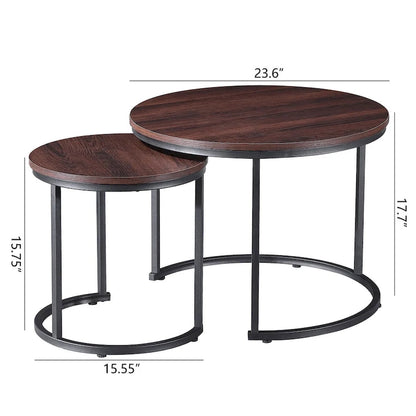 Ledel Modern 2-Piece Nesting Coffee Table Set