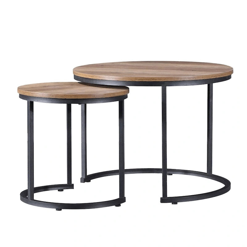 Ledel Modern 2-Piece Nesting Coffee Table Set