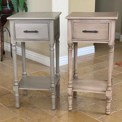 Vera French Country End Accent Table With Storage