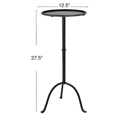Round Metal Drink Table