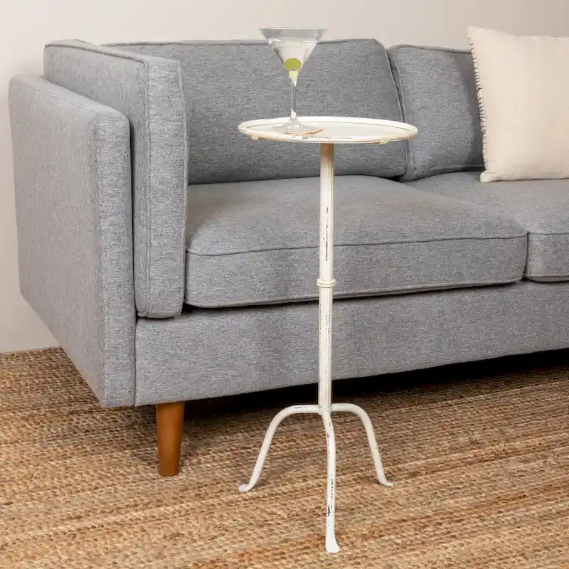 Round Metal Drink Table