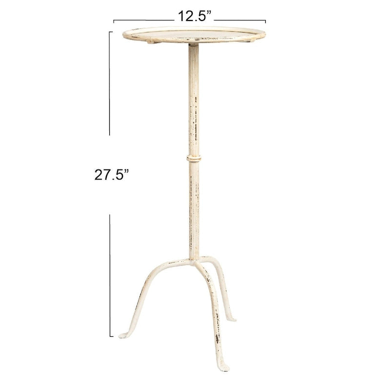 Round Metal Drink Table