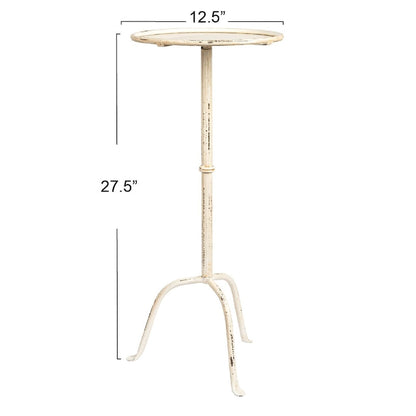 Round Metal Drink Table