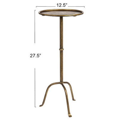 Round Metal Drink Table