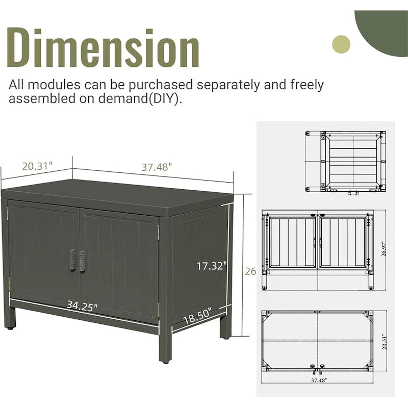 Outdoor Kitchen Island with Storage