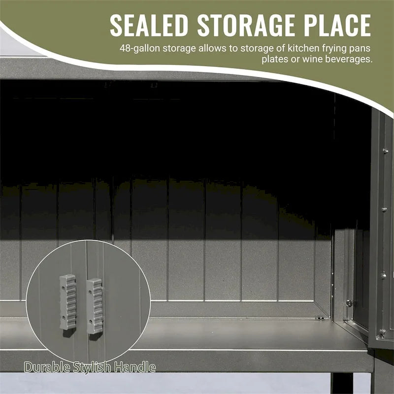 Outdoor Kitchen Island with Storage