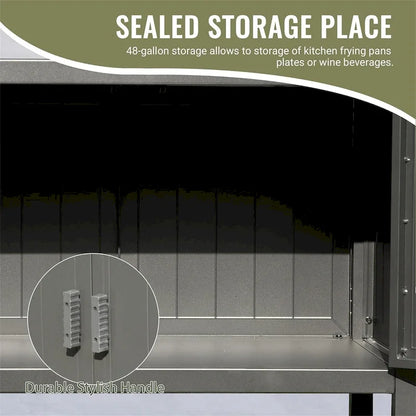 Outdoor Kitchen Island with Storage