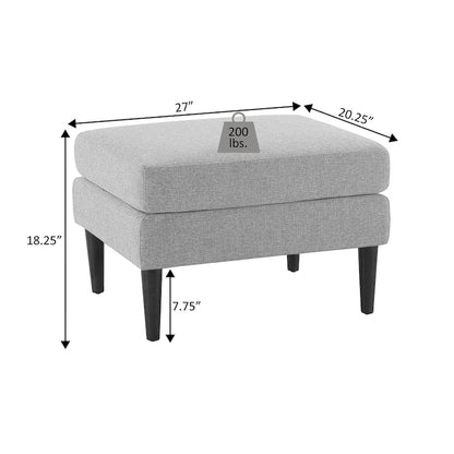 Convenience Concepts Designs4Comfort Marlow Mid Century Ottoman