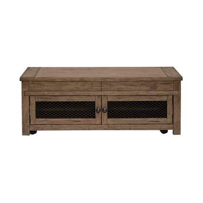 Pinebrook Ridge Weathered Toffee Lift Top Cocktail Table