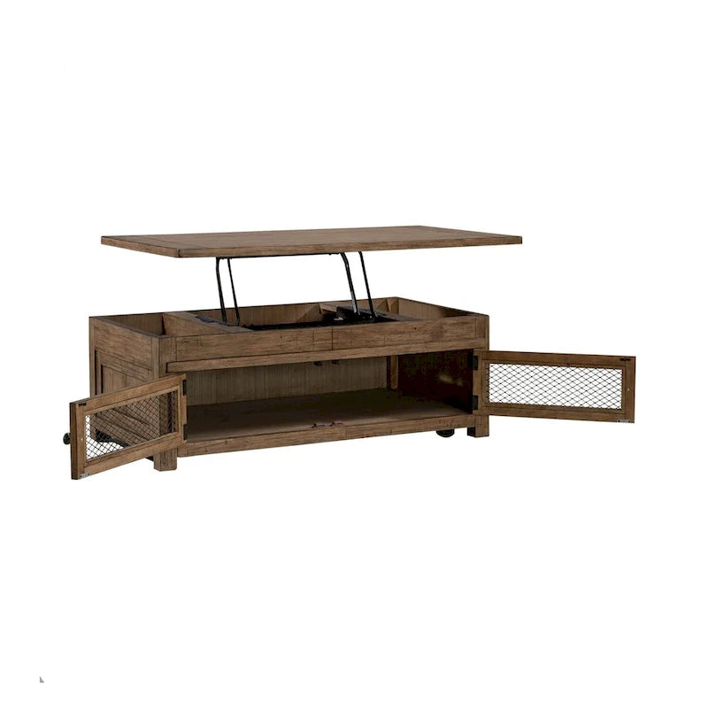Pinebrook Ridge Weathered Toffee Lift Top Cocktail Table
