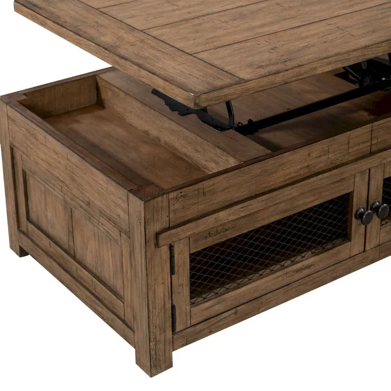 Pinebrook Ridge Weathered Toffee Lift Top Cocktail Table