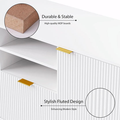 4-Piece Entertainment Wall Unit with 13 Shelves, 8 Drawers, and 2 Cabinets