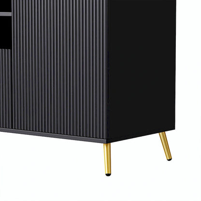 4-Piece Entertainment Wall Unit with 13 Shelves, 8 Drawers, and 2 Cabinets