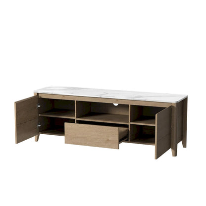 58 TV stand with LED Lights Entertainment Center TV cabinet with Storage for Up to 80 inch for Gaming Living Room Bedroom