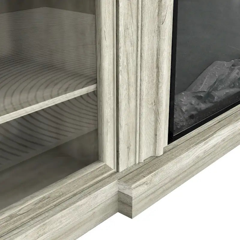 Farmhouse TV Stand with Fireplace - 70 Width -Fits up to 70 TV - 71W x 30H x 15.5D