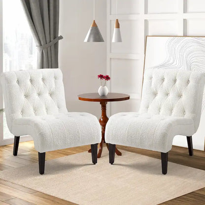 AVAWING Set of 2 Armless Accent Upholstered Lounge Chair