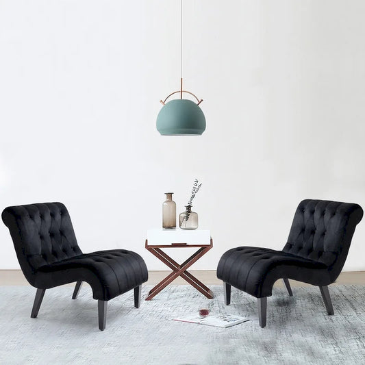 AVAWING Set of 2 Armless Accent Upholstered Lounge Chair