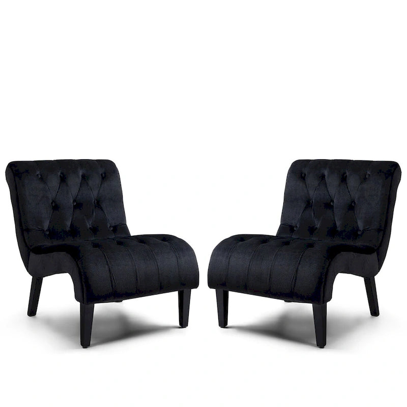 AVAWING Set of 2 Armless Accent Upholstered Lounge Chair