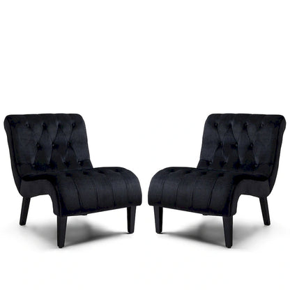 AVAWING Set of 2 Armless Accent Upholstered Lounge Chair