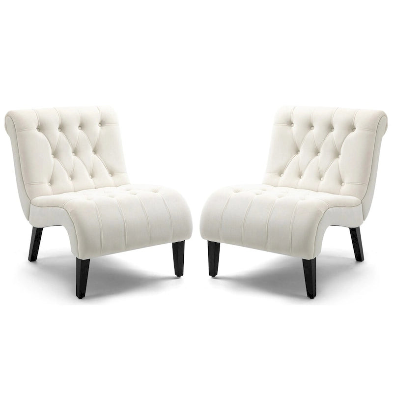 AVAWING Set of 2 Armless Accent Upholstered Lounge Chair