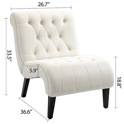 AVAWING Set of 2 Armless Accent Upholstered Lounge Chair