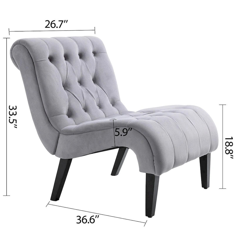 AVAWING Set of 2 Armless Accent Upholstered Lounge Chair