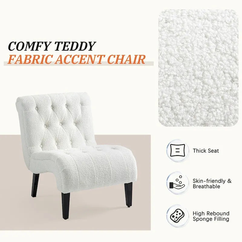 AVAWING Set of 2 Armless Accent Upholstered Lounge Chair