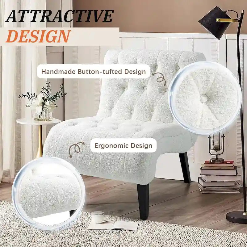 AVAWING Set of 2 Armless Accent Upholstered Lounge Chair