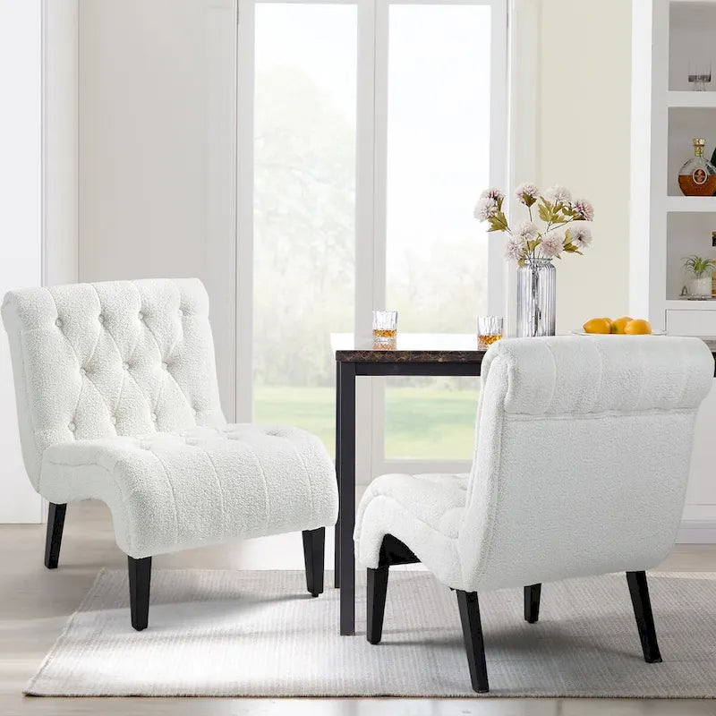 AVAWING Set of 2 Armless Accent Upholstered Lounge Chair