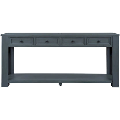Console Table/Sofa Table with Storage Drawers and Bottom Shelf for Entryway Hallway