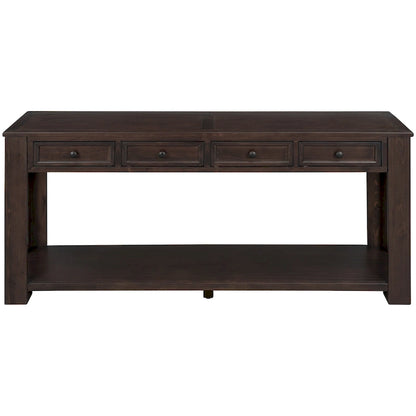 Console Table/Sofa Table with Storage Drawers and Bottom Shelf for Entryway Hallway