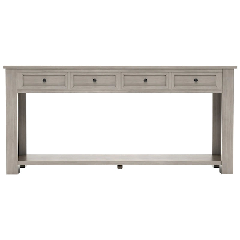 Console Table/Sofa Table with Storage Drawers and Bottom Shelf for Entryway Hallway