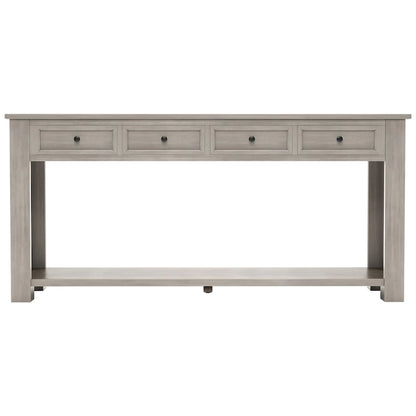 Console Table/Sofa Table with Storage Drawers and Bottom Shelf for Entryway Hallway