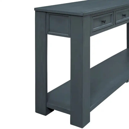 Console Table/Sofa Table with Storage Drawers and Bottom Shelf for Entryway Hallway