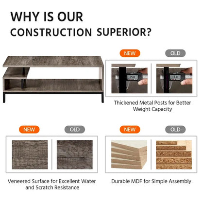 Yaheetech Wooden Small Space TV Stand for Living Room