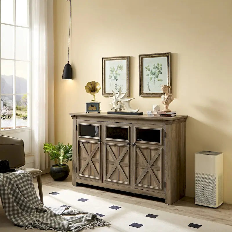 53 Bar Wine Bar Storage Cabinet Adjustable Shelves Buffet/Sideboard