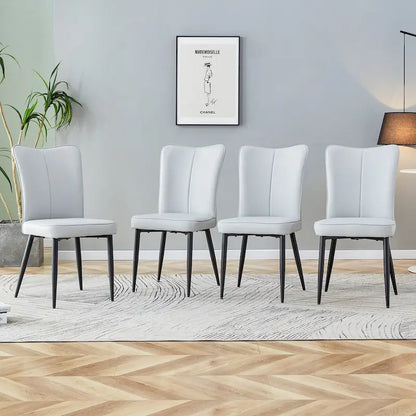 Modern Dining Chairs Set of 4 PU Leather Kitchen Upholstered Chairs