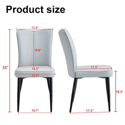 Modern Dining Chairs Set of 4 PU Leather Kitchen Upholstered Chairs