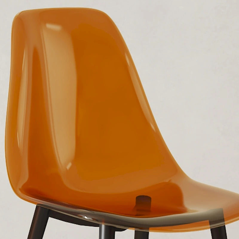 Set of 6 modern minimalist transparent dining chairs