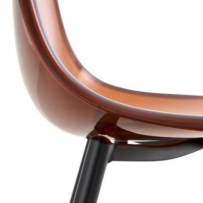 Set of 6 modern minimalist transparent dining chairs