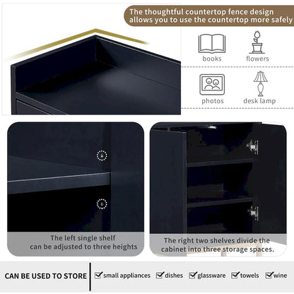 Modern Sideboard Elegant Buffet Cabinet with Large Storage Space