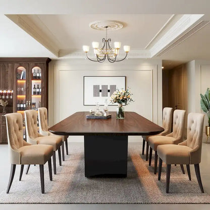 78.74-inch Large Rectangular Sintered Stone Dining Table for 6-8 - N/A