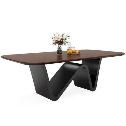 78.74-inch Large Rectangular Sintered Stone Dining Table for 6-8 - N/A