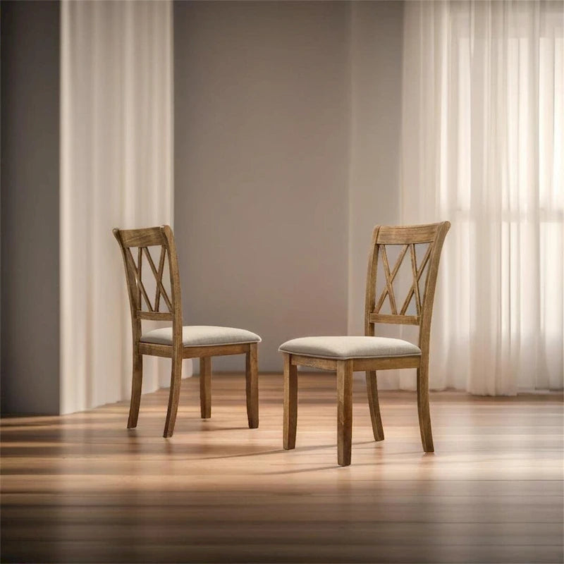 Fabric Upholstered Dining Chair Set of 2