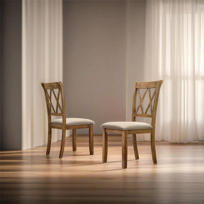 Fabric Upholstered Dining Chair Set of 2