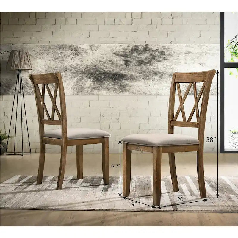 Fabric Upholstered Dining Chair Set of 2